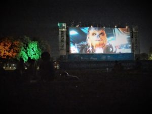 Bicinema Sotto le stelle di Bussoladomani, Parco Bussoladomani, cinema all'aperto, Lido di Camaiore, bike green, bike in, mobilità sostenibile, bici UpStudio Viareggio